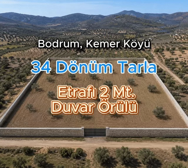 Bodrum Kemer’de 34.000 m² Prestijli Tarla