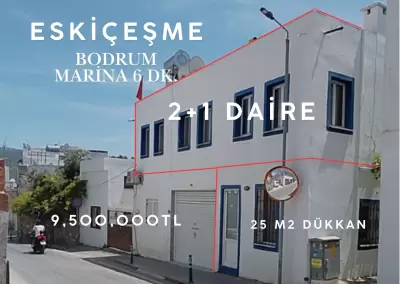 Eskiçeşme’de Müstakil Kullanımlı 65 m² Daire + 25 m² Dükkan