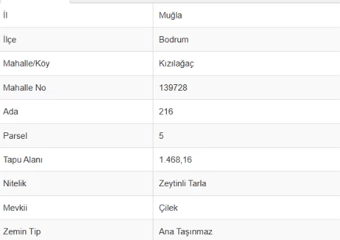 Yatırımlık Kızılağaç Çilek Mevkii'nde 1.468 m² Satılık Zeytinli Tarla