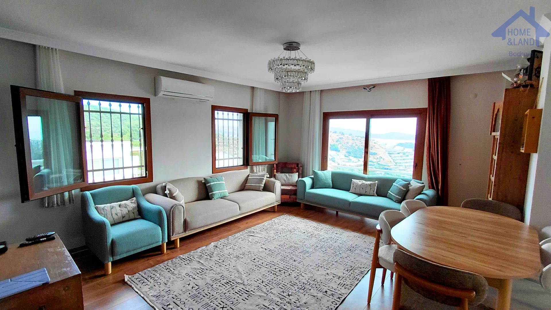 KONACIK'TA FULL DENİZ MANZARALI, MERKEZİ KONUMDA SATILIK 3+1 DAİRE