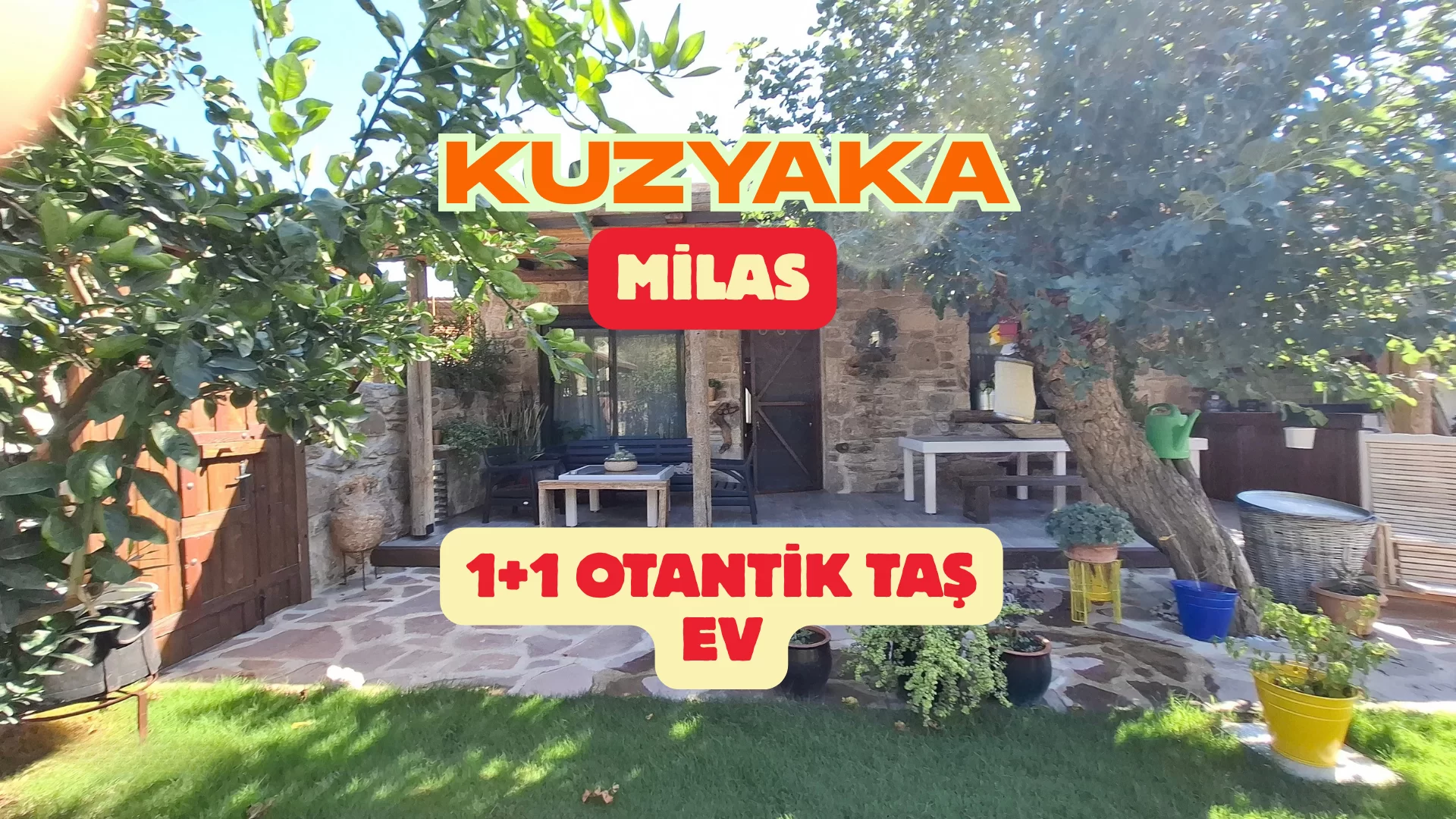 BODRUM’A 40 DK MESAFEDE KUZYAKA’DA OTANTİK TAŞ EV VE BAHÇESİ